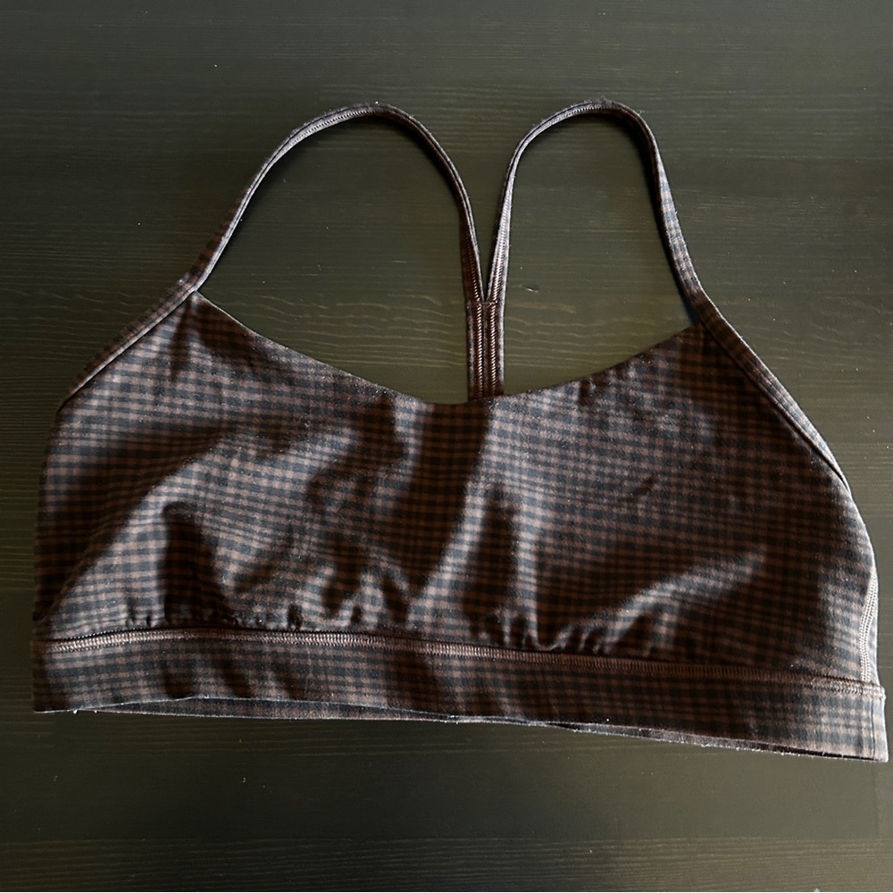 lululemon flow y bra nulu — Glow Grid Lava Cake Multi (size 14)